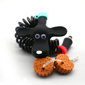 GJS 03 Cute Silicon Coil Cable Bike Lock